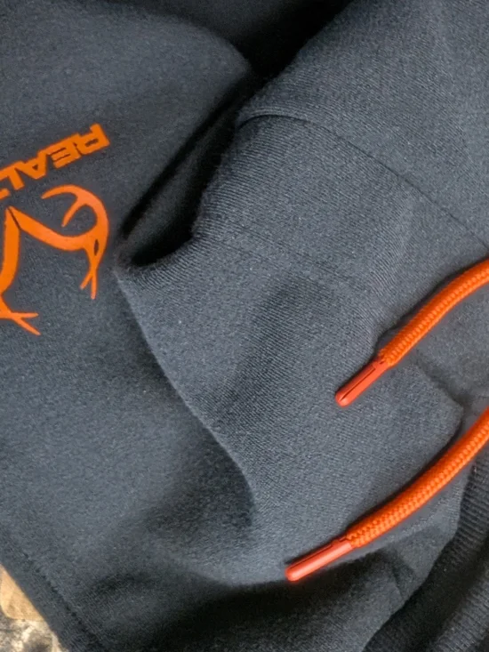 Realtree Black Joggers with Camo Side Panels and Orange Accents - Picture 13 of 14